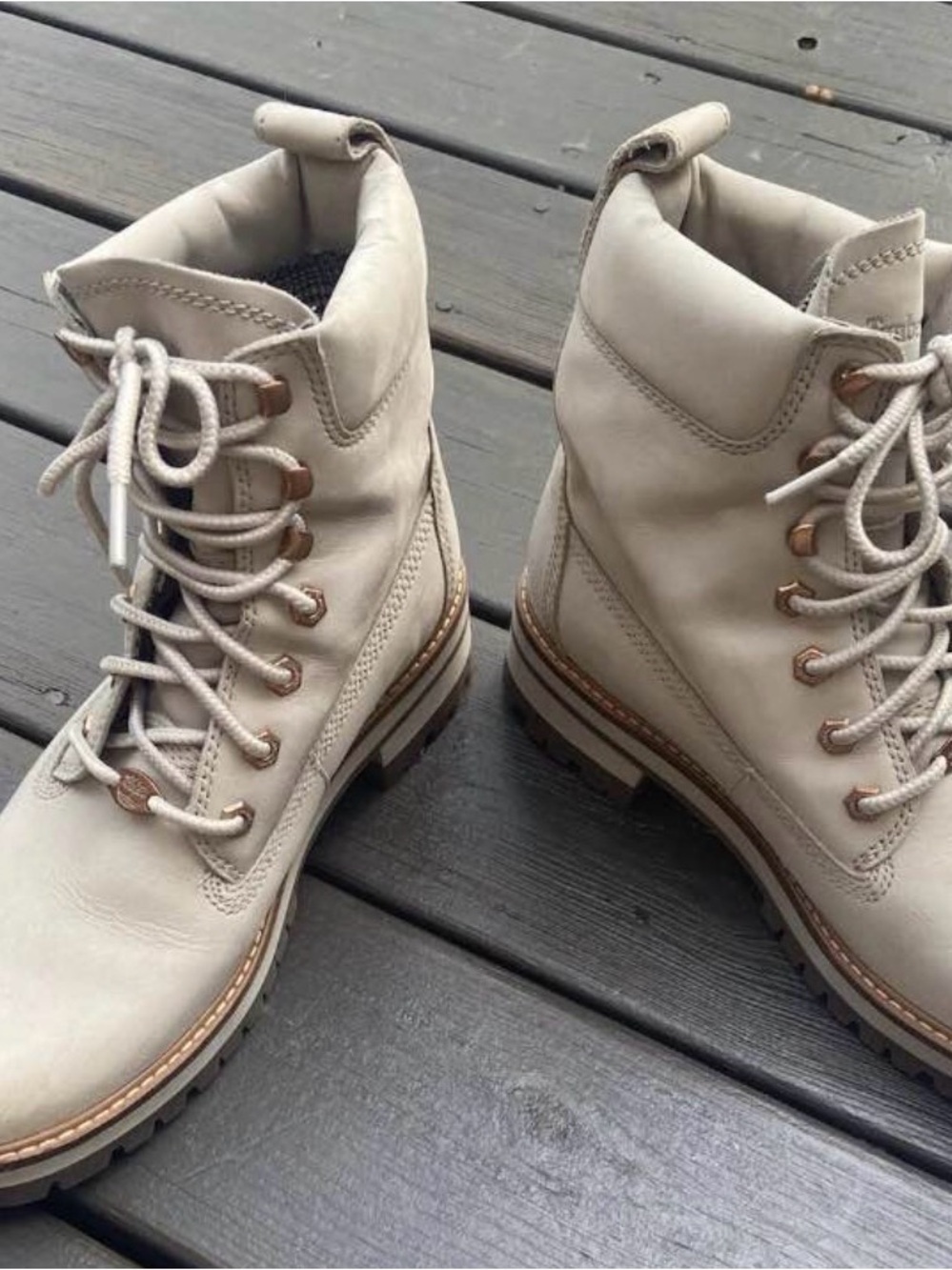 Timberland Light Grey Women's Lace-Up Ankle Boots